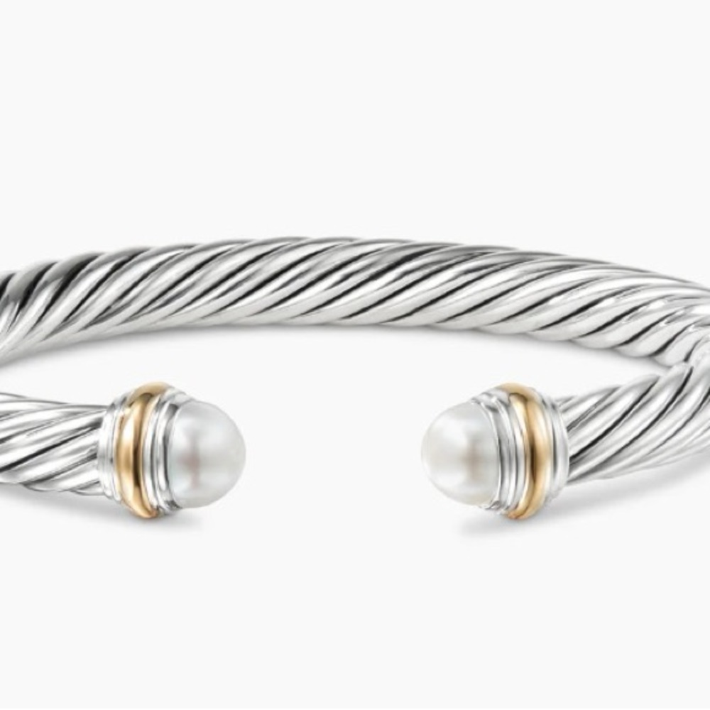 David Yurman Classic Cable Bracelet with pearls, 7mm